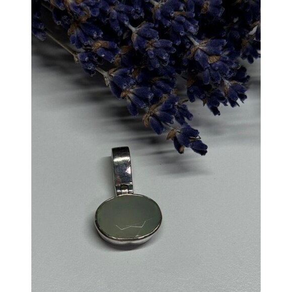 925 STERLING SILVER NEPHRITE PENDANT - Picture 7 of 7